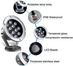 LED Underwater Pond Light - RGB Submersible LED Pool Lights, IP68 Stainless Steel Pond Fountain Lamp, AC 24V Low Voltage Pool Lighting Lights, 360° Adjustable Angle - Image 4