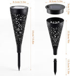 Hoikwo 4 Pack Hollow Out Solar Lights Outdoor Waterproof - Image 2