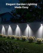 4 Pack Metal Solar Fence Lights Cool White Lamp with Motion Sensor - Image 2