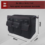 FASTECH 22-inch Heavy Duty Bottom Tools Bag With Wide Mouth For Tool Storage, Carrier and Organizer, Tool Bag For Men, Wide Mouth Tote Bag With Inside Pockets (22Inch) - Image 2