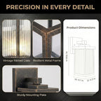 Black Brush Gold Porch Light, Waterproof Outdoor Wall Light - Image 6