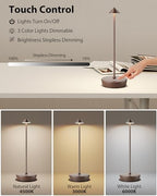 Cordless Table Lamp Rechargeable 6000mAh Battery Outdoor LED Light - Image 3