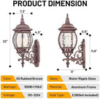 Large Outdoor Wall Lights for House Exterior Lantern Porch Light - Image 3