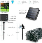 Solar String Lights Outdoor 2 Pack, Total 480 LED 170Ft, Warm White - Image 7