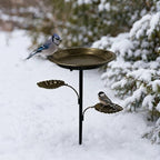 Metal Birdbath Outdoor Vintage Freestanding Bird Bath Bowl - Image 2