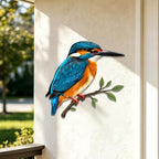 Kingfisher Bird Metal Wall Art Rustic Iron Plaque for Home Garden Decor Outdoor Patio Living Room Elegant Wildlife Hanging Ornament (16 INCH) - Image 3