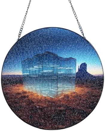 Phayah Transparent Crystals Print Glass Window Hanging Sun Catchers Suncatcher Decor for Birthday for Home Garden Porch 10in（25cm） by Unknown