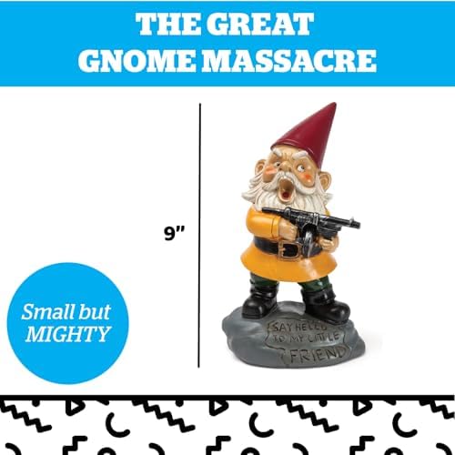 Angry Little Garden Gnome Statue, Outdoor Lawn & Yard Home Defender, Combat Figurine Sculpture Decorations, Funny Housewarming Gag Gift - Image 5