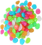 Ciieeo 500pcs Glow the Dark Pebbles for Garden and Yard Multicolored Luminous Resin Stones, Easy to Use and Recharge in Sunlight, for Outdoor Pathways and Landscaping Random Color by Ciieeo