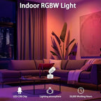 Halloween Christmas Spotlight Led Color Changing Up Lights with Remote Control 16 Colors+3000K Floor Spotlight Colored Spot Lights for Indoor Uplighting for Plant Corner 2 Pack (White) - Image 4