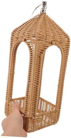 Handwoven Boho Lantern Shade Cover for Patio, Coffee PE - Image 4