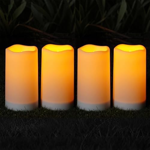 Homemory Solar Candles Outdoor Waterproof, Sensor Only, Dusk to Dawn, 3"x6" by Homemory