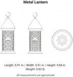 Hang or Display Moroccan-Style Metal Lantern with Gold Finish for Ambient Candle Lighting - Image 7