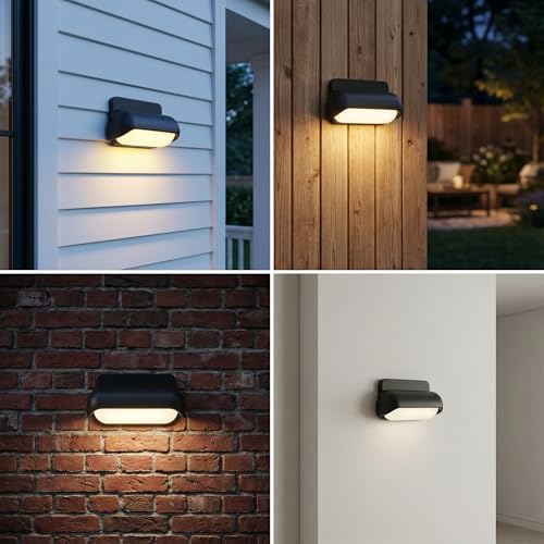 Modern LED Wall Sconce Waterproof Outdoor Porch Light 2 Pack - Image 3