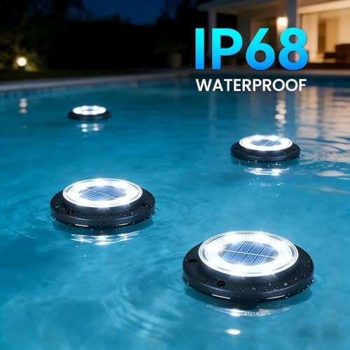 Solar Lights Outdoor Waterproof，Cool White 12 Pack 2-in-1 Ground Lights - Image 2
