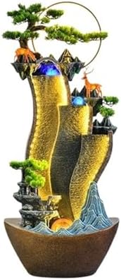 Cascading Rock Outdoor Water Fountain Creative Rockery Water Curtain Wall, Floor Circulating Water Ornaments, Living Room Courtyard Fountain Landscape for a Calming in Outdoor(M) by Unknown