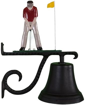 Montague Metal Products 7.75″ Diameter Cast Bell with Ornament, Hanging Bell, Dinner Bell, Heavy Duty Cast Aluminum (Golf Putter) by MontagueMetalProducts