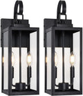BesLowe 18" Large Outdoor Wall Lights, 2-Light Black Exterior Sconces by BringYourBrightFuture