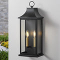 Patio Wall Light Fixtures, Black Waterproof Outdoor Wall Sconce 1pcs by NEWSEE