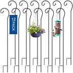 Hicarer 12 Pcs Shepherds Hooks for Outdoor 45 Inch 1/3 Bird Feeder Pole Rust Resistant Steel Shepard Hooks for Wedding Garden Bird Feeders Hanging Lanterns Solar Outdoor Lights by Hicarer