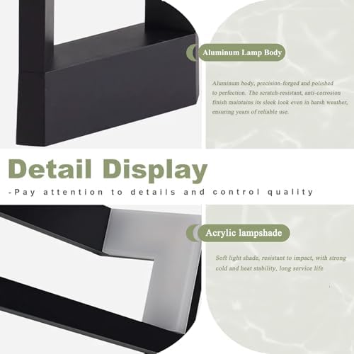 Aluminum Landscape Path Lights,Outdoor Led Bollard Lights Modern Pathway Lamp IP65 Waterproof 3000K LED Lighting for Commercial Garden Walkway Lawn Decoration Lighting - Image 7