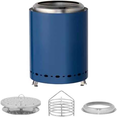 7.1 * 7.1 * 9.7in smokeless fire Pit Blue - Image 3