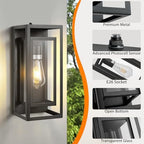 14" Dawn to Dusk Outdoor Light Fixture, 2-Pack Outdoor Wall Lights - Image 5