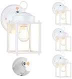 GRUENLICH Outdoor Wall Light Fixture, Clear Glass, White, 4 Pack by GRUENLICH
