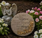 Carson Beautiful Memories Memorial Garden Stone – Decorative Bereavement Plaque with Heartfelt Sentiment, Indoor & Outdoor Resin Garden Stone, Sympathy & Remembrance Gift - Image 4