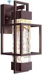 Modern Outdoor Light Fixture Dusk to Dawn Outdoor Lighting, 15" H Exterior Wall Sconce Waterproof Porch Light, Outside Light for House with Water Glass for Garage Doorway, Oil Rubbed Bronze by PARTPHONER