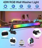 MEIKEE 42W RGBW Wall Washer Light IP66 Waterproof Wash LED Light Bar - Image 2