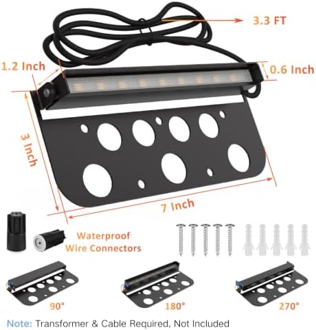 12 Pack 7 Inch Retaining Wall Lights, 2700K LED Hardscape Lighting - Image 6