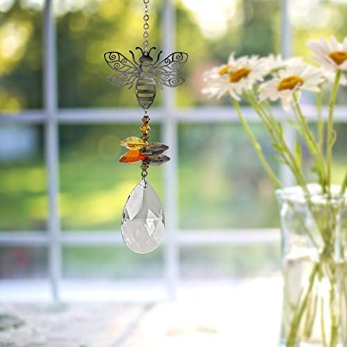 Woodstock Chimes Woodstock Rainbow Makers Collection, Crystal Fantasy, 4.5'' Bee Crystal Fantasies Crystal Suncatchers for Outdoor, Patio, Home or Garden Décor (CFBEE) - Image 3