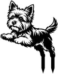 Dog Metal Garden Stake - Weatherproof Dog Silhouette Yard Art, Decorative Outdoor Sign for Lawn & Patio, Heartfelt Gift for Soft Yorkshire Terrier Lovers(Jump,10") by VORISCAPE