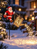 Christmas Solar Kettle Lights,Solar Santa Claus Watering Can Lights，A(Warm) by Unknown
