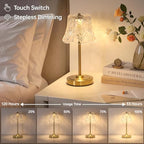 Shenmoyl Cordless Touch Table Lamp with 5200mAh Battery - 3 Adjustable Color Temperatures & Dimmable, Rechargeable Desk Lamp for Bedroom, Living Room, Office, Entryway, Bookshelves (Transparent Rose) - Image 2