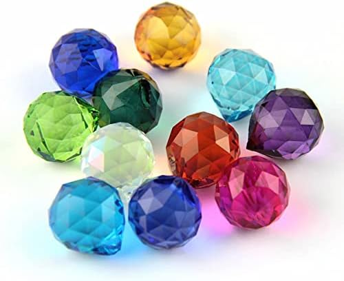 Queenbox 10pcs 40mm Crystal Suncatcher Prism Ball Rainbow Hanging Pendants Maker with Hole for Chandelier Feng Shui Window, AB - Image 7
