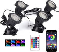 SHOYO Pond Lights Submersible Fountain Light Smart Colored Timer, 4 Lights by SHOYO