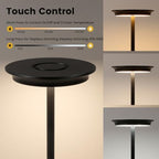 LED Rechargeable Cordless Table Lamp Battery Operated Light Black - Image 2