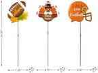 Glitzhome 24" H Set of 3 Thanksgiving Metal Football Turkey Yard Stakes, Fall Metal Football Turkey Outdoor Garden Stakes for Fall Indoor Outdoor Decorations Autumn Farmhouse Walkway Decor - Image 2