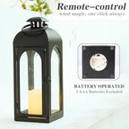 Bdor Decorative Outdoor Lantern Candle,Black Lantern Remote,16 Inch,1 Pack - Image 6