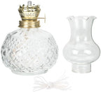 Vintage DIY Kerosene Lamp with Wick, Glass Base Xmas by GALPADA