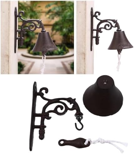 Cast Iron Doorbell Rustic Wall Mounted Dinner Bell Xmas - Image 4