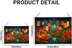 Twilight Garden with Floating Lanterns Rectangular Stained Glass Suncatcher – Hanging Window Panel with Animal & Nature Scene – Vibrant Glass Art Gift for Wildlife, Fantasy, Nature Lovers lsBhyO - Image 4