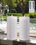 Gmnee 4"x8" Outdoor Waterproof Flameless Candles with Remote Timers Plastic by Gmnee