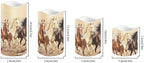 Horse Flameless Candles Flickering Battery Operated with Timer, Led Pillar Real Wax Candles Warm Light for Women Men Family Holiday Birthday Gifts Party Bedroom Home Decor - Image 2