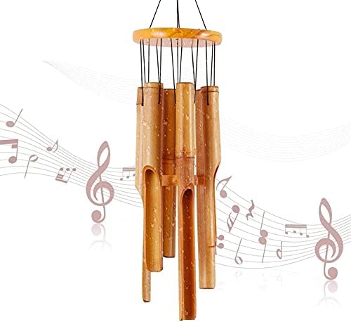 Bamboo Wind Chime, Outdoor Wooden Music Wind Chimes with Natural Relaxing Soothing Sound for Garden, Patio, Home or Outdoor Decor by Unknown