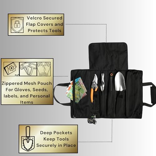 OGRE Roll-Up Garden Tool Bag Only, Heavy-Duty Organizer with 6 Pockets - Image 4