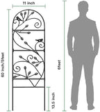 Amagabeli 4 Pack Garden Trellis for Climbing Plants Outdoor 46" x 15" Rose Wrought Iron Trellis for Vine Vegetable Flower Ivy Cucumber Decorative Trellis Black - Image 6