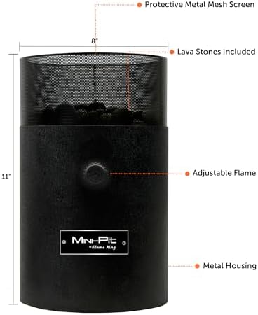Flame King Mini Tabletop Fire Pit, Dual Fuel Propane and Butane, Smokeless Odorless Flame, Portable Great for Outdoor - Image 4